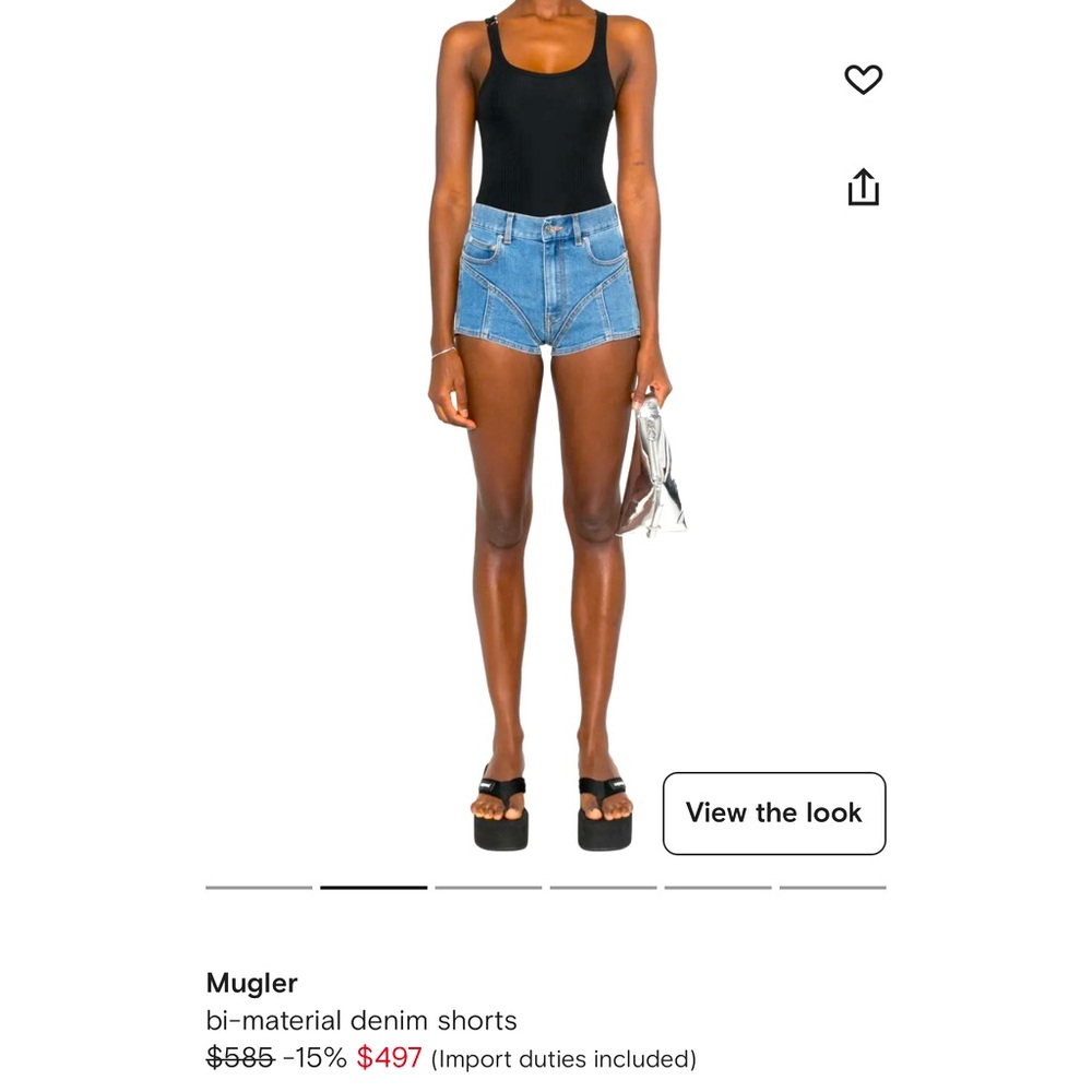 Mugler  Denim Shorts- jeans - like new . Original price over $500